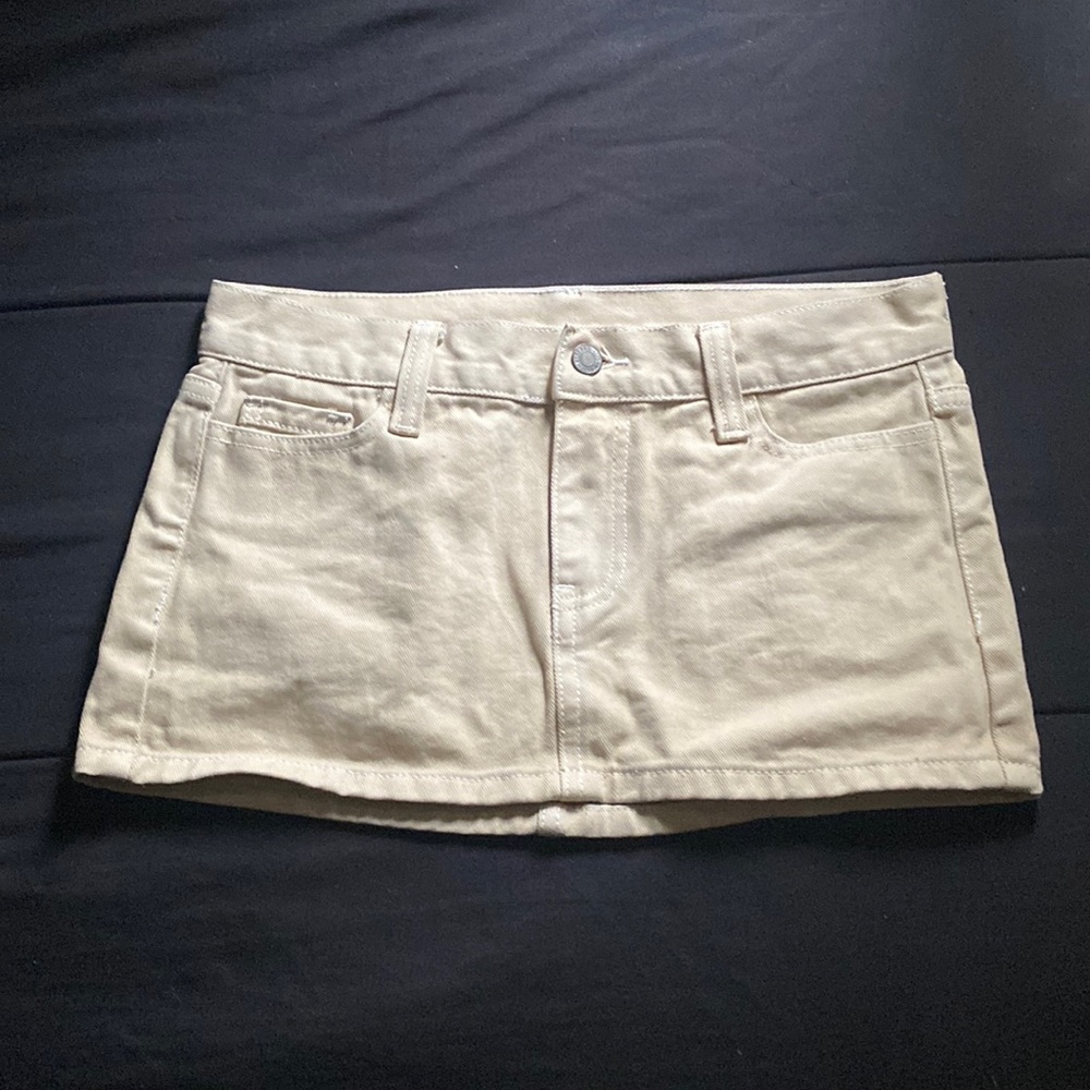 Brandy Melville tan mini skirt